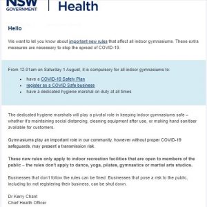 NSW Gyms restrictions – how does it affect you –