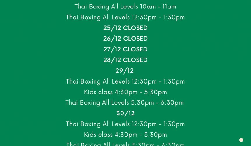 End of the year timetable End of the year timetable