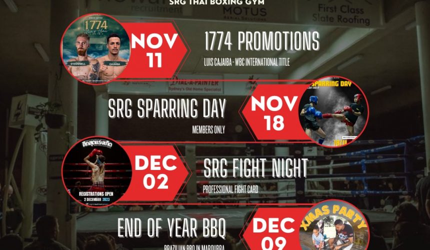 SRG End of the year schedule
