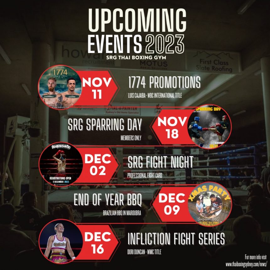 SRG End of the year schedule